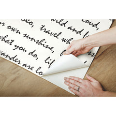 Dream Big Script Peel and Stick Wallpaper - how to peel