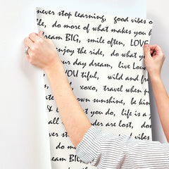 Dream Big Script Peel and Stick Wallpaper - how to stick