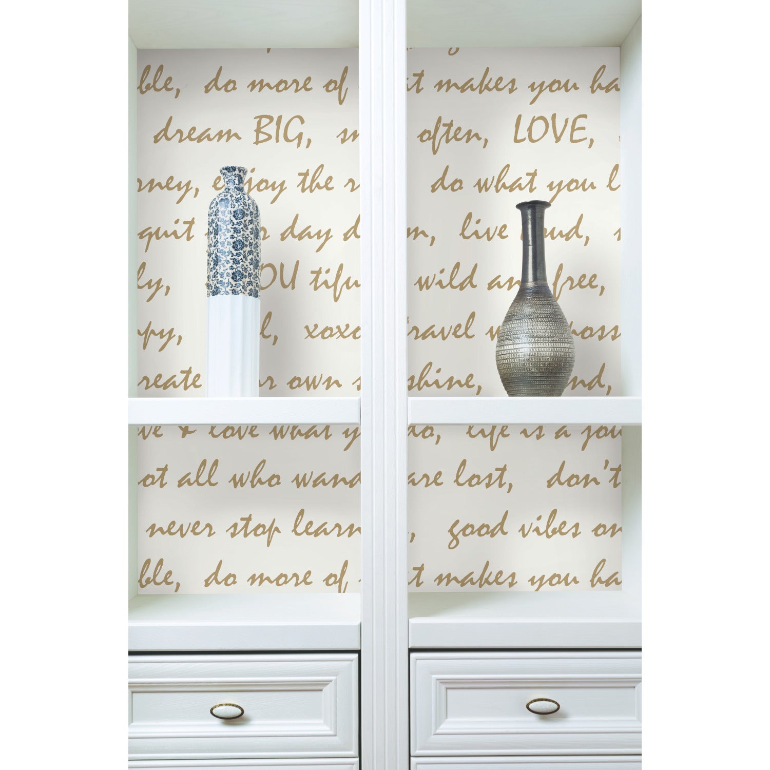 Dream Big Script Peel and Stick Wallpaper in a room setting