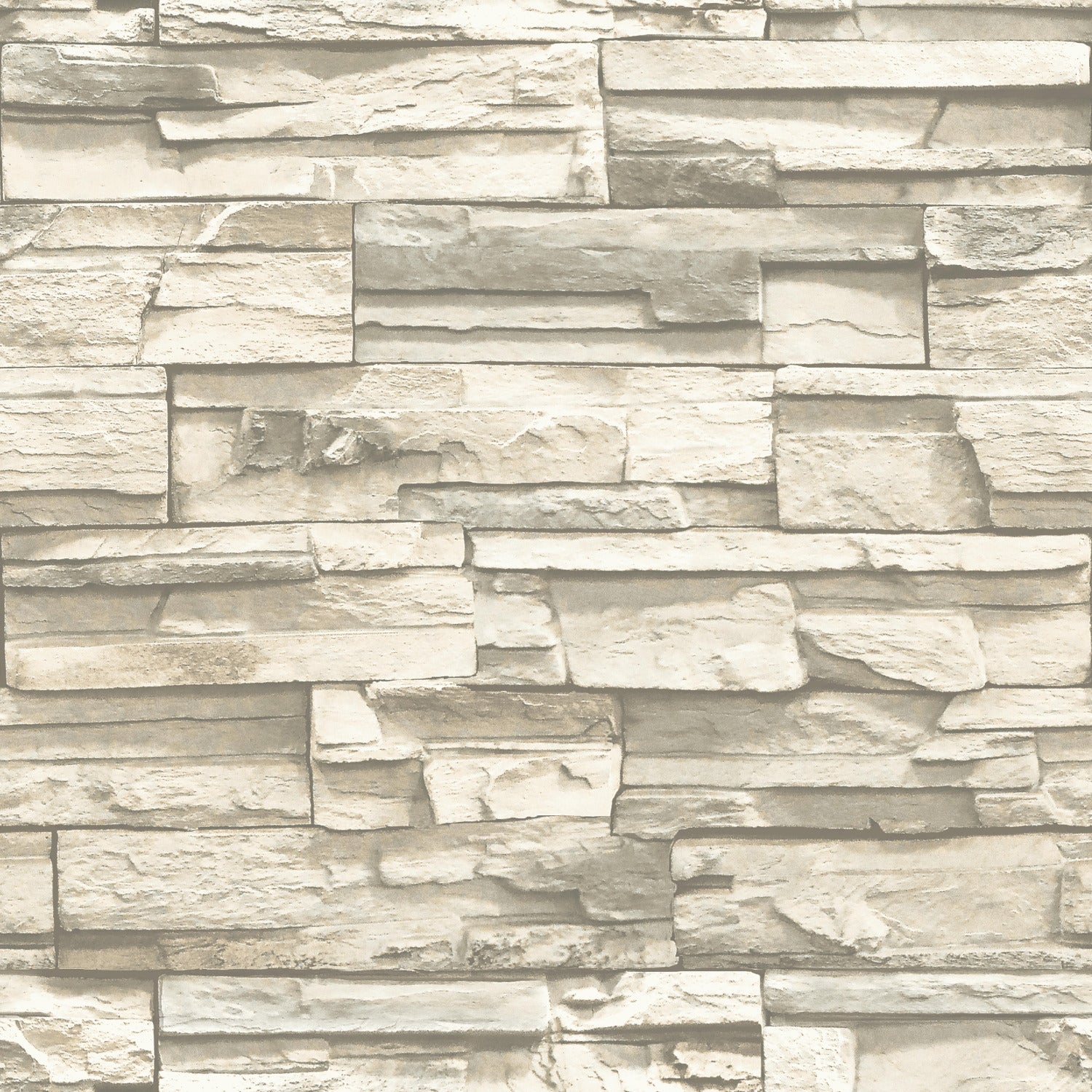 Stacked Stone Peel and Stick Wallpaper by WallPops