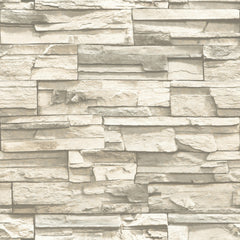Stacked Stone Peel and Stick Wallpaper by WallPops