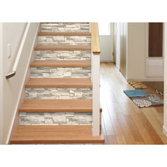 Stacked Stone Peel and Stick Wallpaper in a room setting