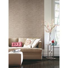 Faux Grasscloth Peel and Stick Wallpaper in a room setting