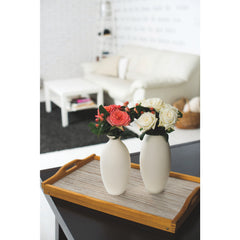 Faux Grasscloth Peel and Stick Wallpaper in a room setting