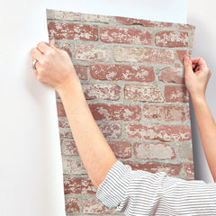 Stuccoed Brick P&S Wallpaper - how to stick