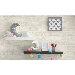 Stuccoed Brick Peel and Stick Wallpaper in a room setting