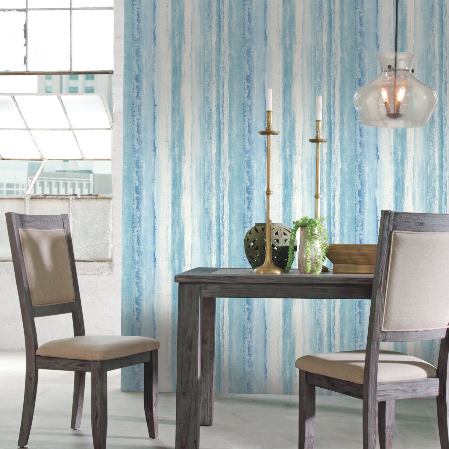 Watercolor Peel and Stick Wallpaper in a room setting