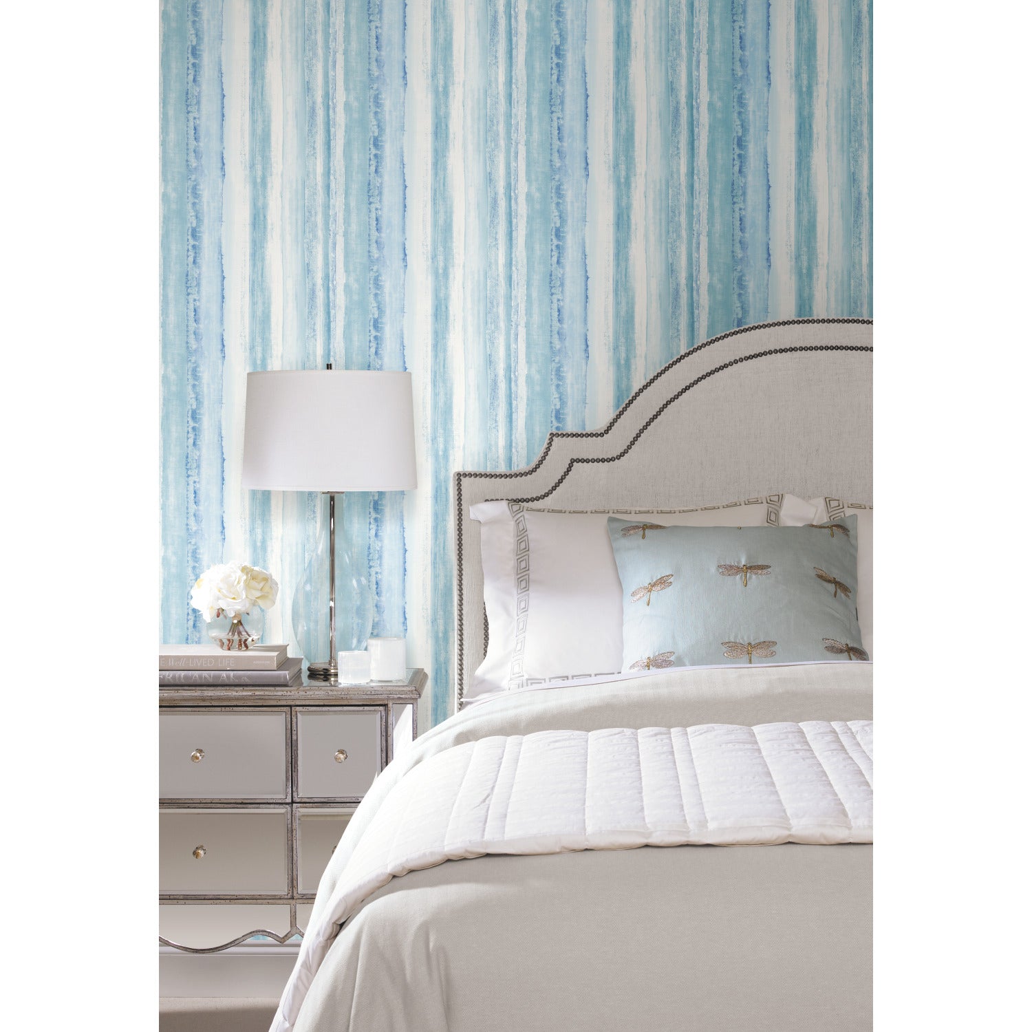 Watercolor Peel and Stick Wallpaper in a room setting