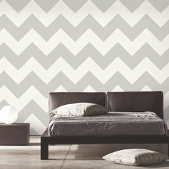 Large Chevron P&S Wallpaper in a room setting