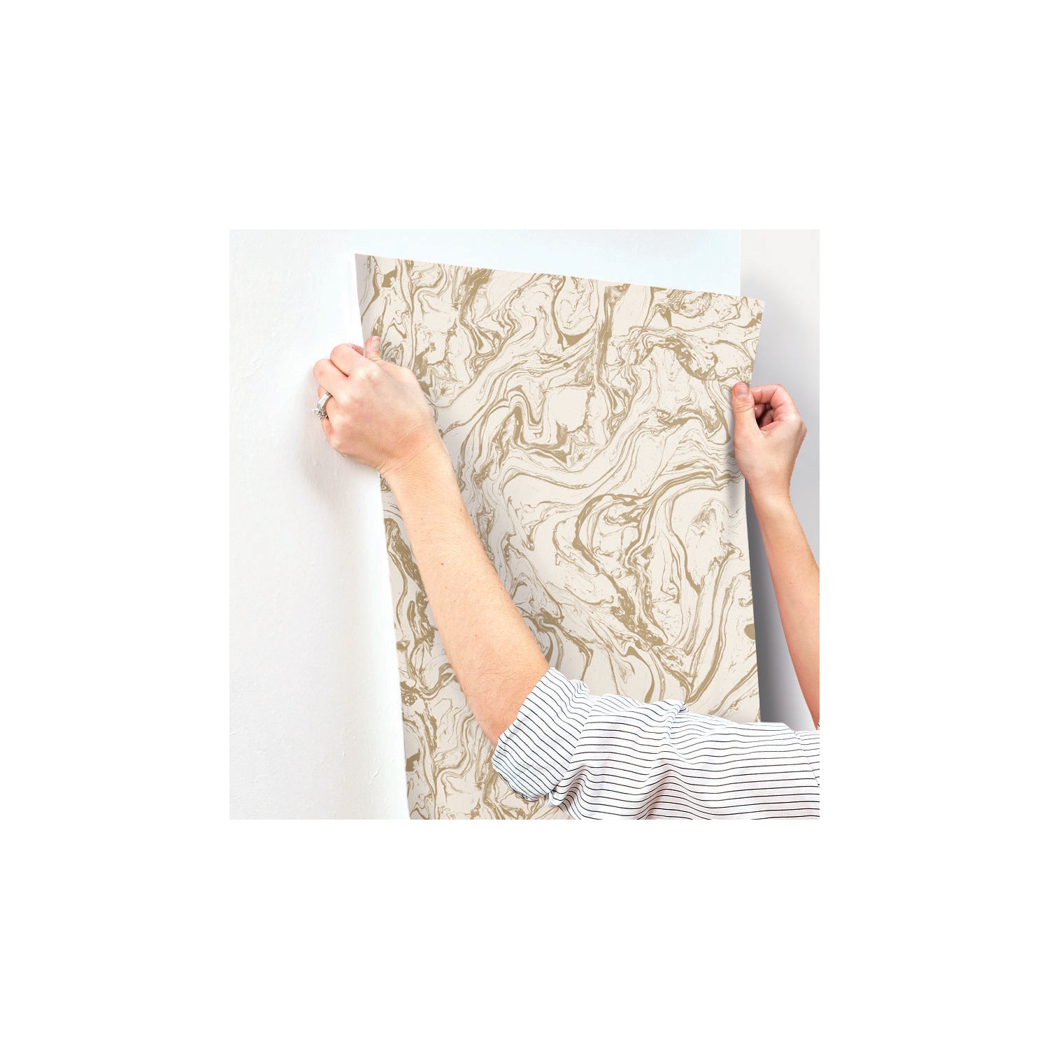 Marble Peel and Stick Wallpaper - how to stick