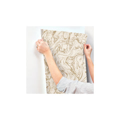 Marble Peel and Stick Wallpaper - how to stick