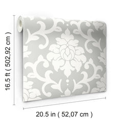 Damask Peel and Stick Wallpaper