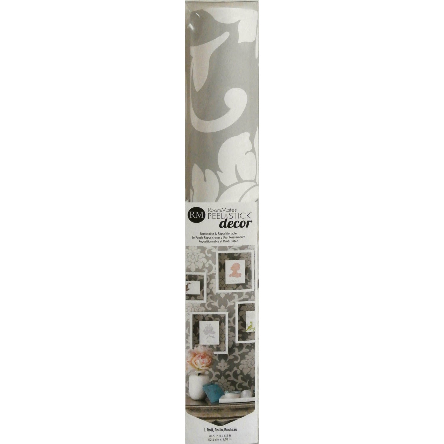 Damask Peel and Stick Wallpaper