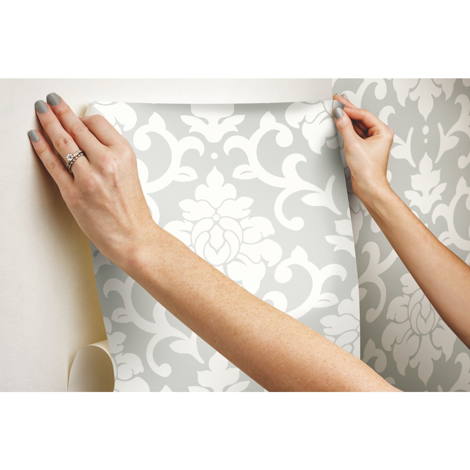 Damask Peel and Stick Wallpaper