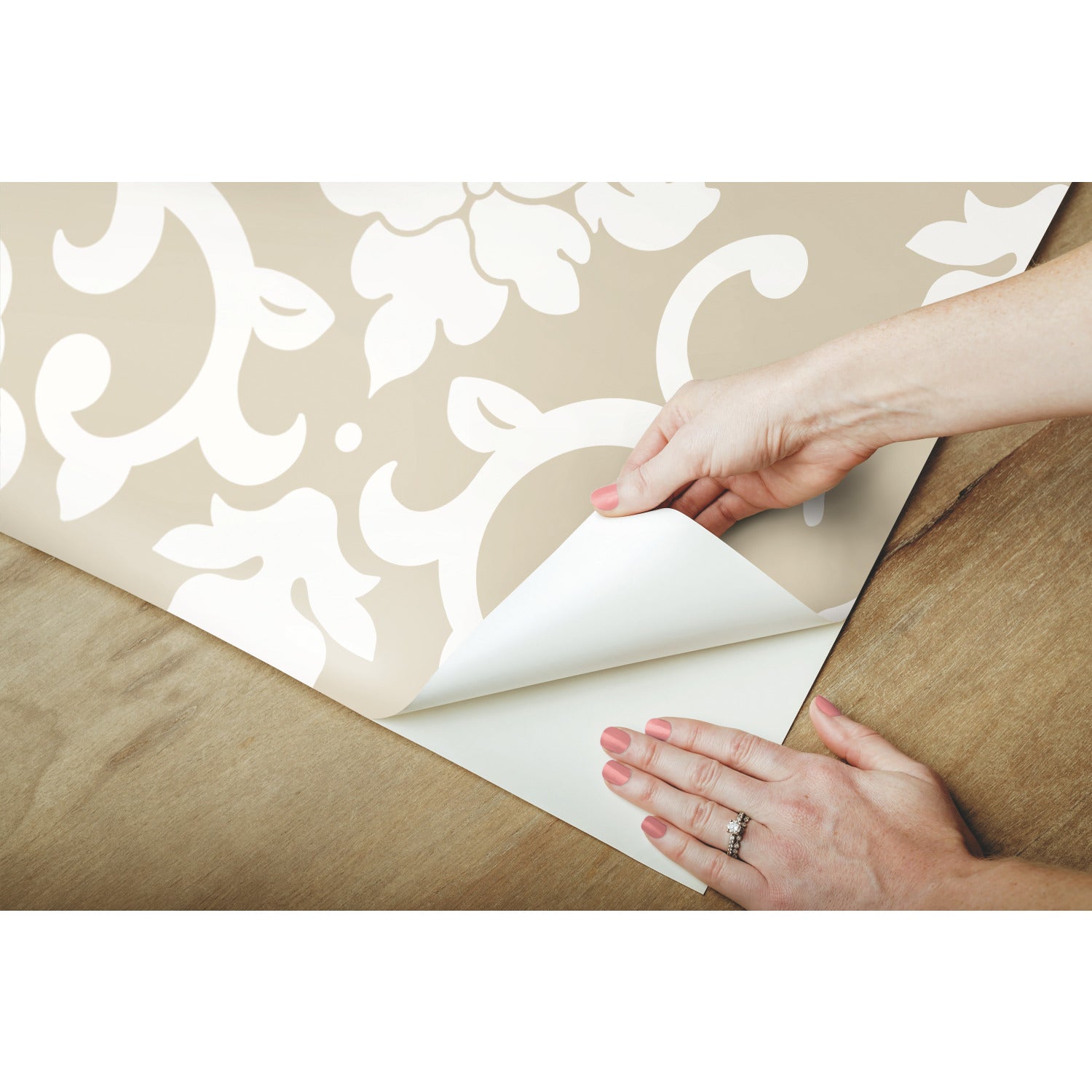 Damask Peel and Stick Wallpaper