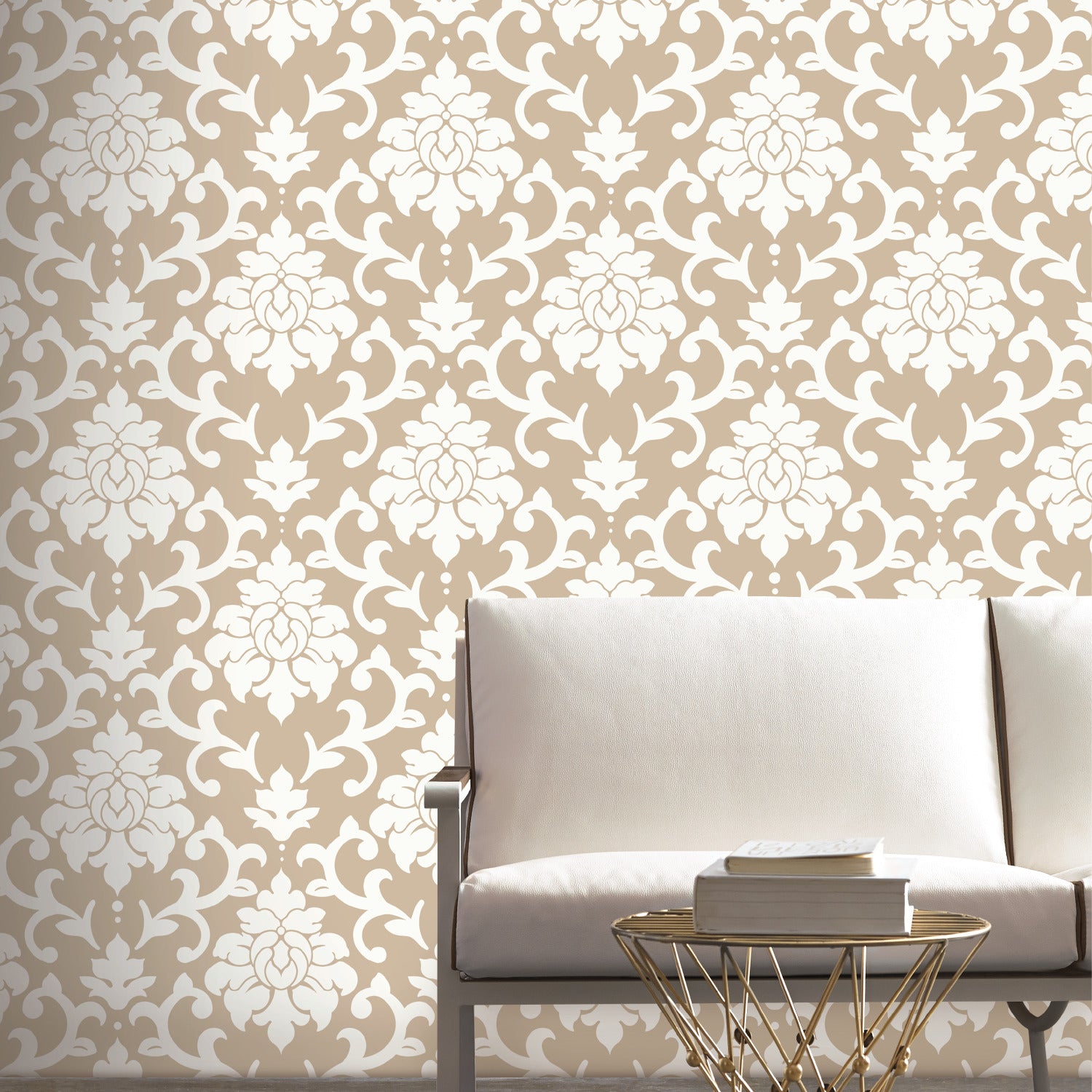 Damask Peel and Stick Wallpaper