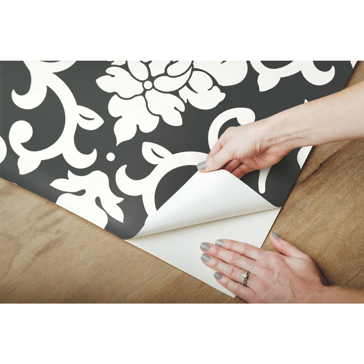 Damask Peel & Stick Wallpaper - how to peel