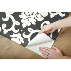 Damask Peel & Stick Wallpaper - how to peel