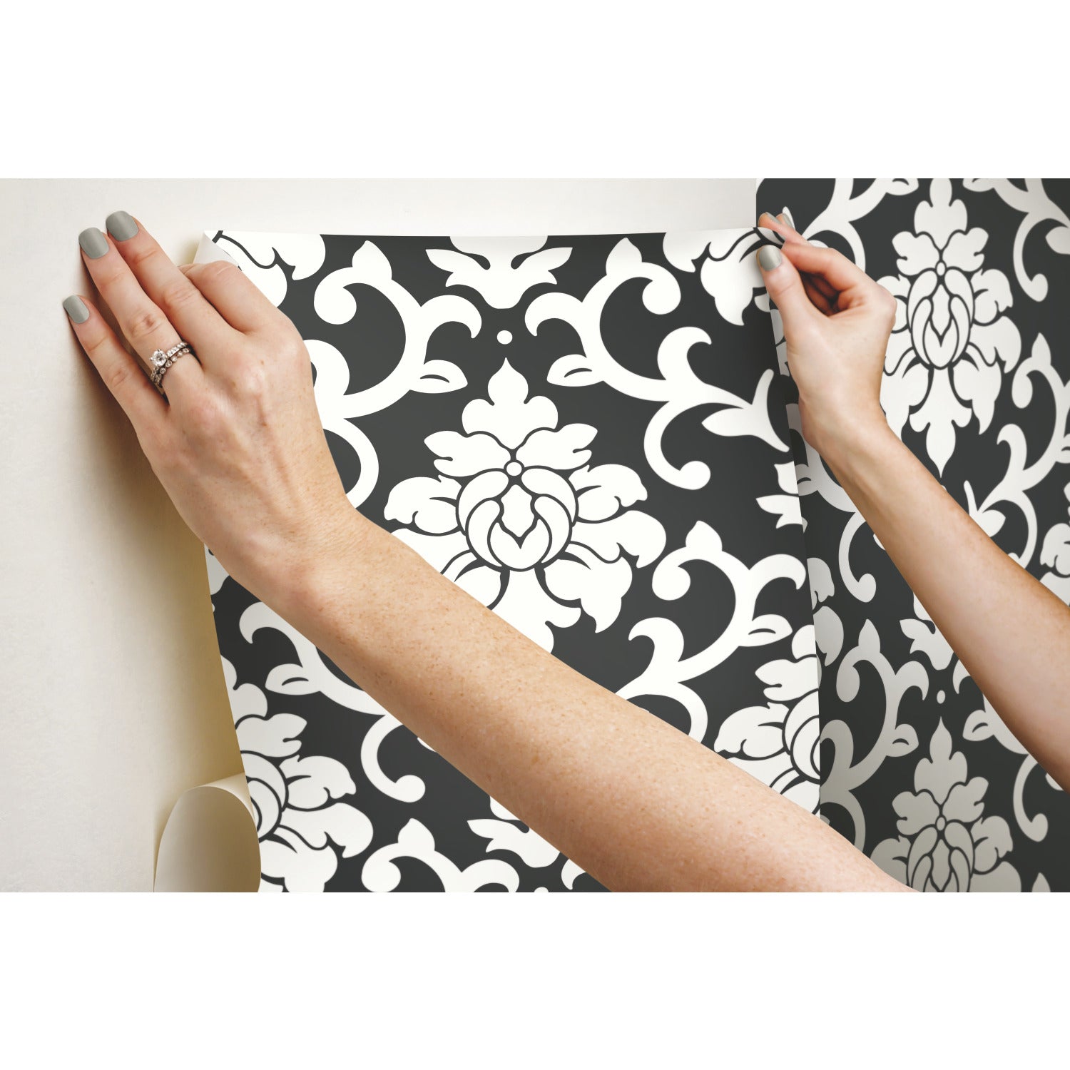 Damask Peel & Stick Wallpaper - how to stick