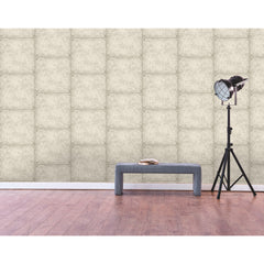 Cement P&S Wallpaper in a room setting