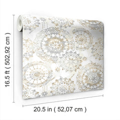 Bohemian Peel and Stick Wallpaper - dimensions