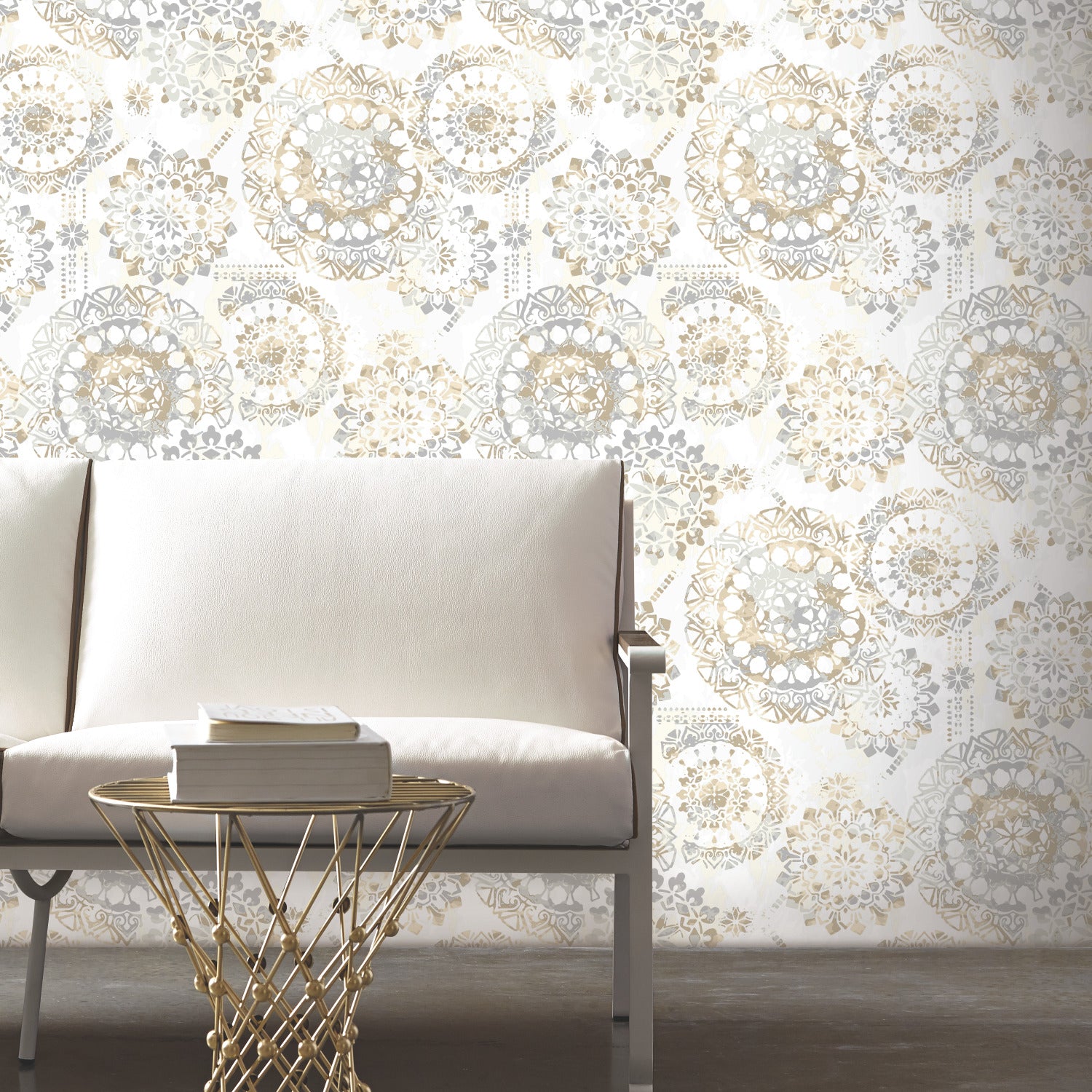 Bohemian Peel and Stick Wallpaper in a room setting