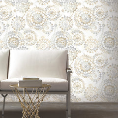 Bohemian Peel and Stick Wallpaper in a room setting