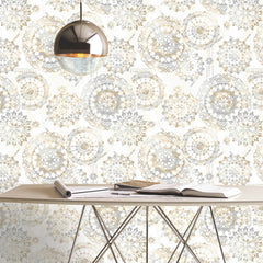 Bohemian Peel and Stick Wallpaper in a room setting