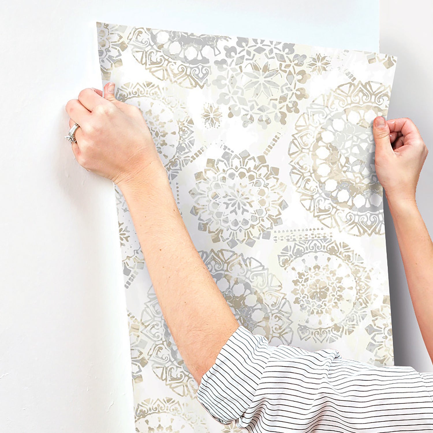 Bohemian Peel and Stick Wallpaper - how to stick