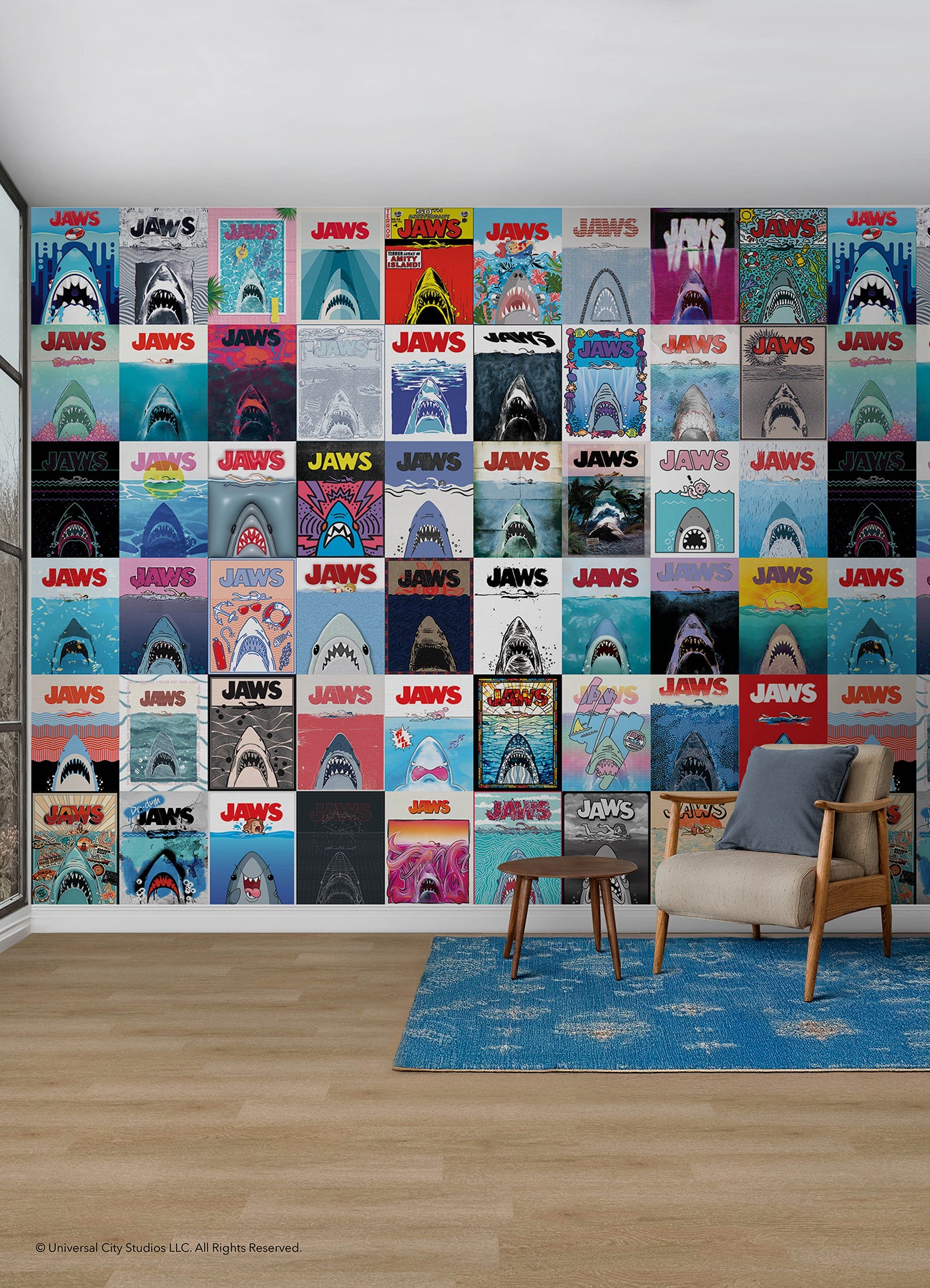 JAWS 50th Anniversary Posters P&S Wall Murals in a room setting