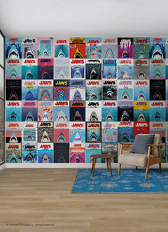 JAWS 50th Anniversary Posters P&S Wall Murals in a room setting
