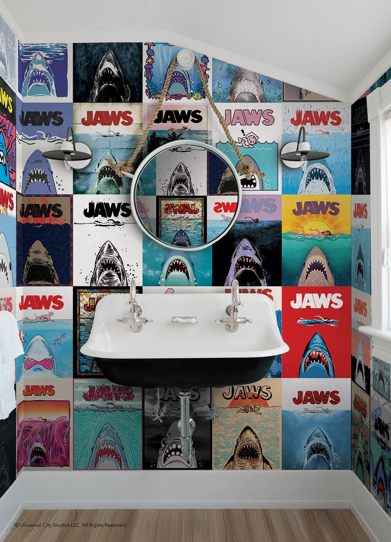 JAWS 50th Anniversary Posters P&S Wall Murals in a room setting