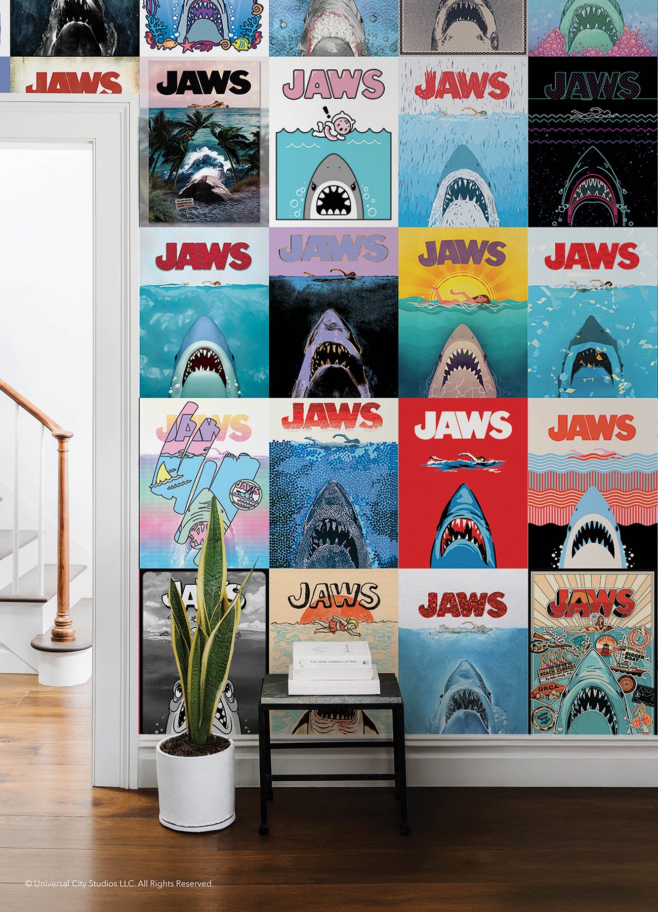 JAWS 50th Anniversary Posters P&S Wall Murals in a room setting