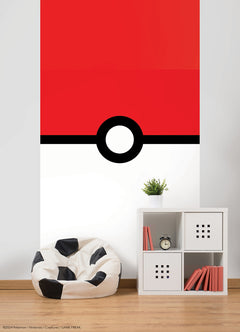Pokémon Pokeball wall murals in a room setting