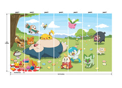 Pokémon Picinic wall murals - dimensions
