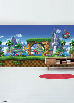 Sonic the Hedgehog Green Hill P&S Wall Murals in a room setting