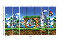 Sonic the Hedgehog Green Hill P&S Wall Murals - dimensions