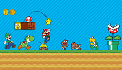 Nintendo Super Mario Classic Scene wall murals by WallPops