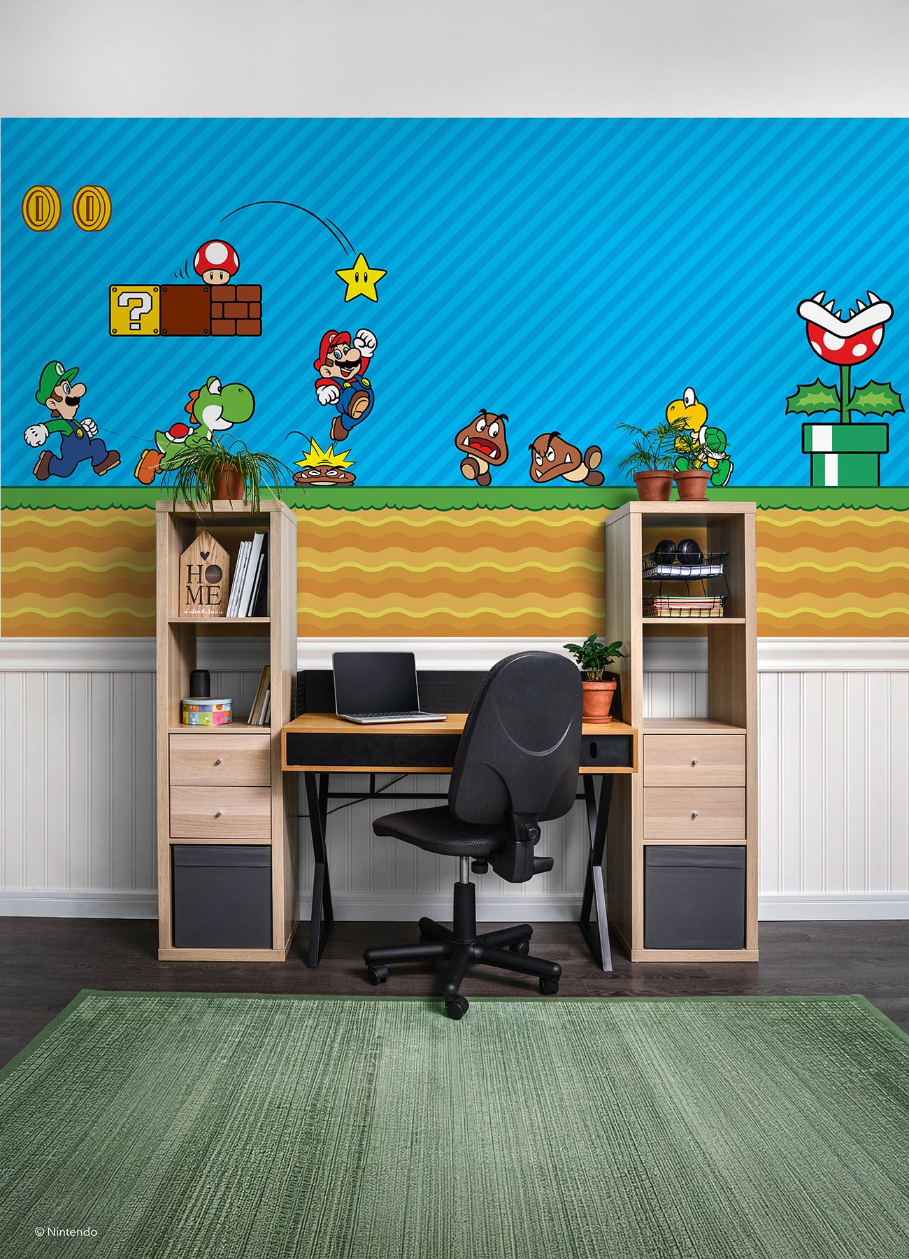 Nintendo Super Mario Classic Scene wall murals in a room setting