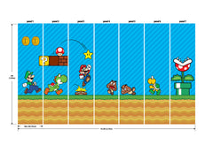 Nintendo Super Mario Classic Scene wall murals - dimensions