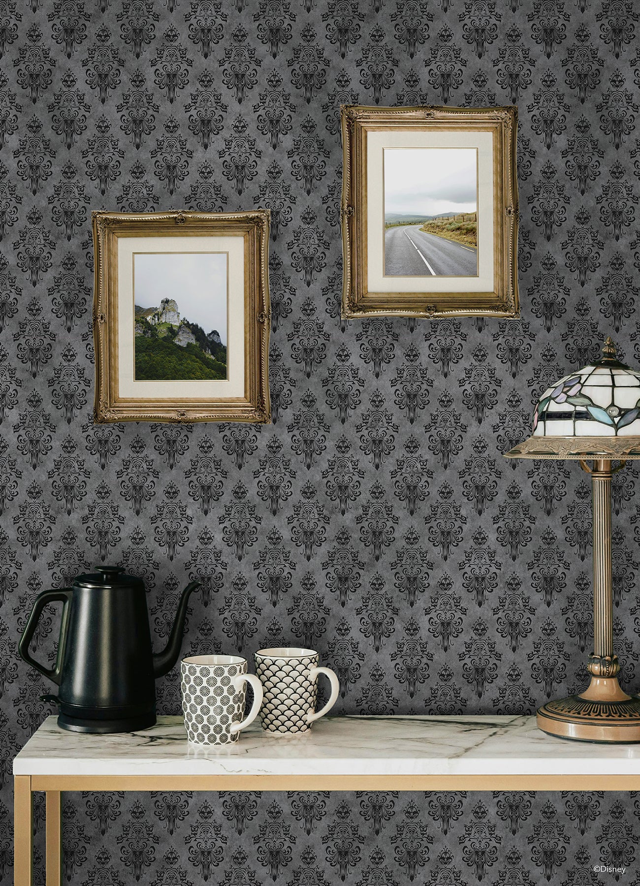 Disney Haunted Mansion P&S Wallpaper in a room setting