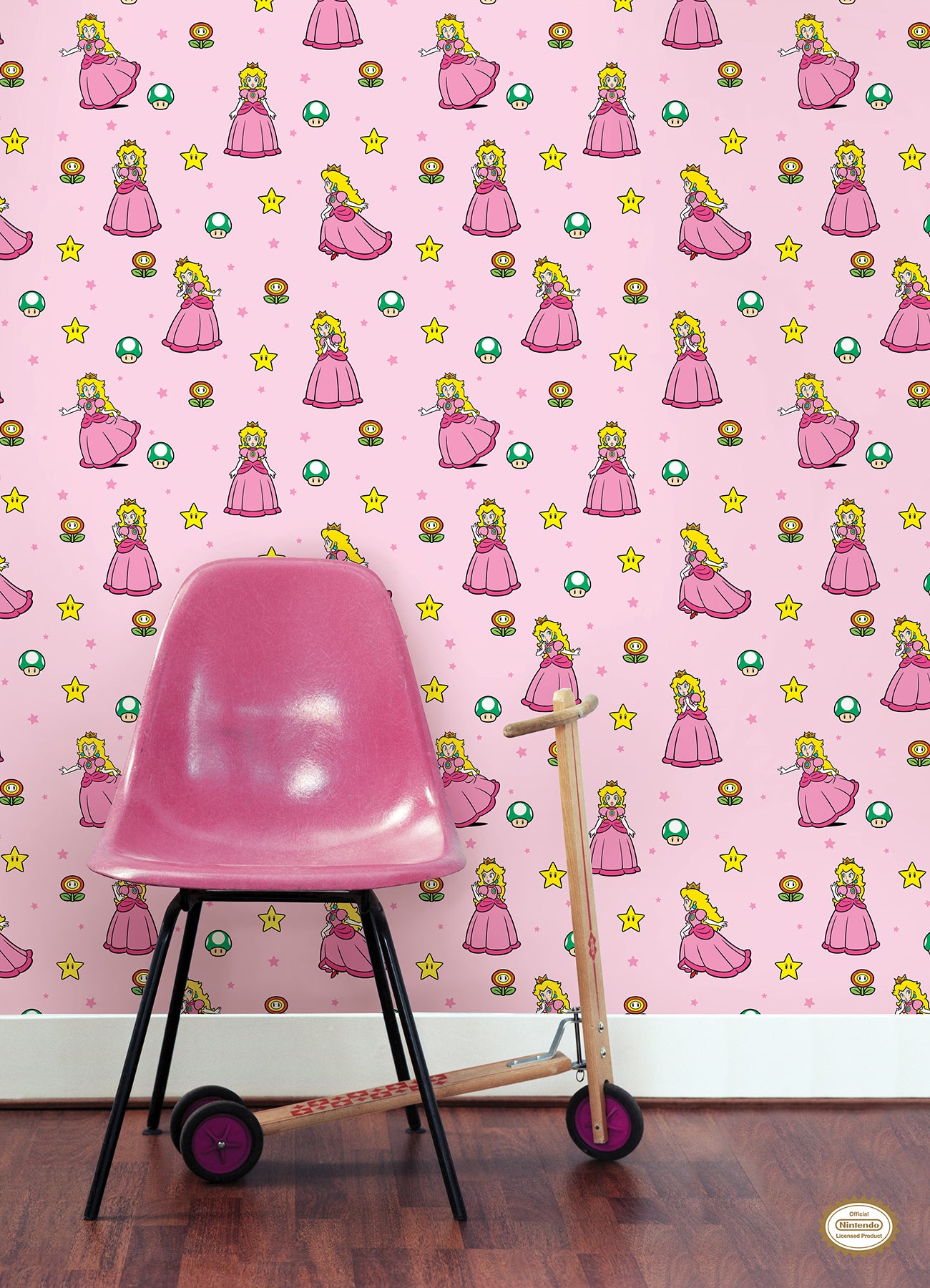 Super Mario Princess Peach P&S Wallpaper in a room setting