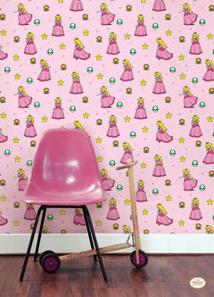 Super Mario Princess Peach P&S Wallpaper in a room setting