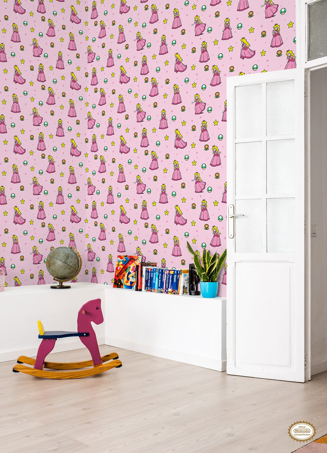 Super Mario Princess Peach P&S Wallpaper in a room setting