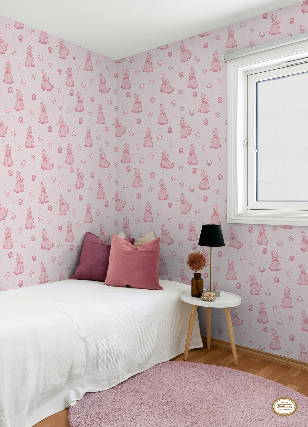 Super Mario Princess Peach P&S Wallpaper in a room setting