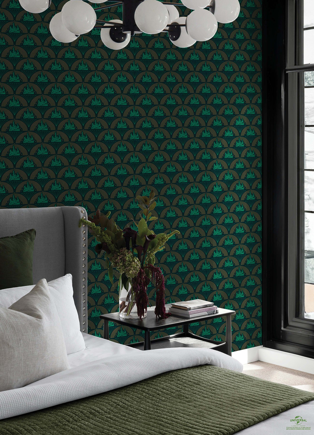 Wicked P&S Wallpaper in a room setting