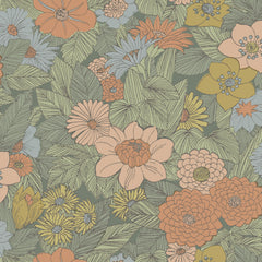 Retro Floral P&S Wallpaper by WallPops