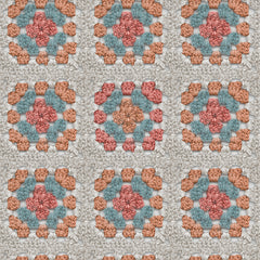 Granny Square Cream & Pink Peel and Stick Wallpaper by WallPops