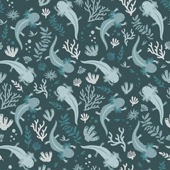 Axolotl Underwater Garden Peel and Stick Wallpaper by WallPops