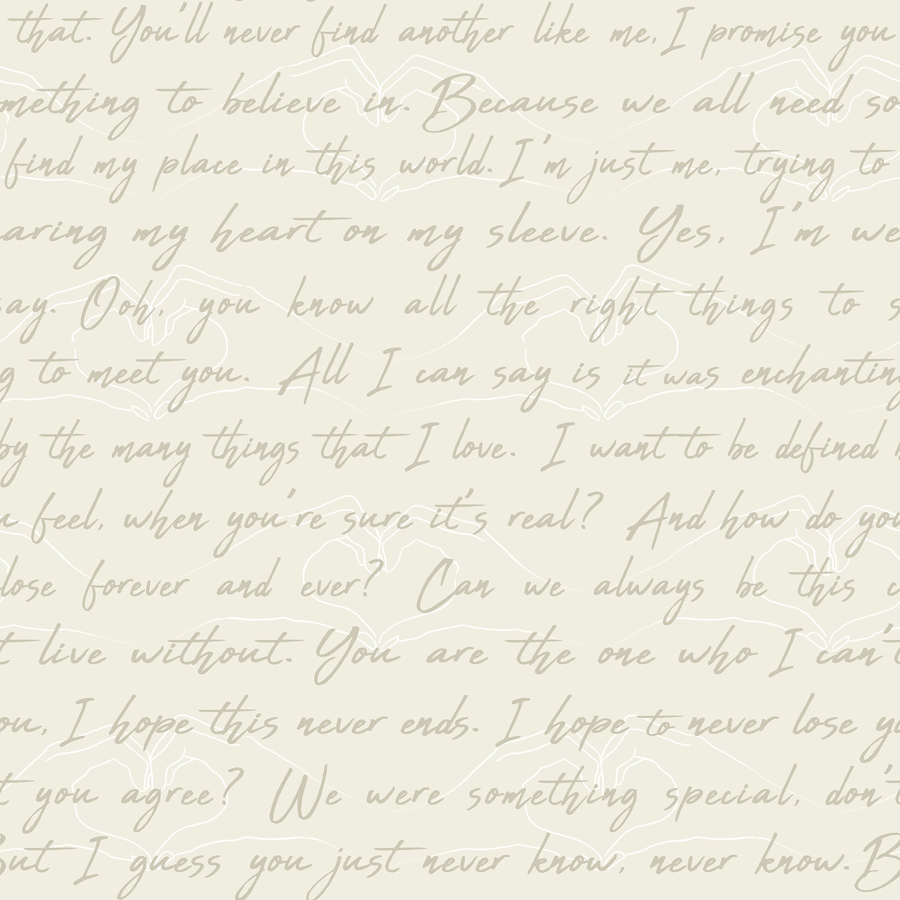 Love Letters Parchment Peel and Stick Wallpaper by WallPops